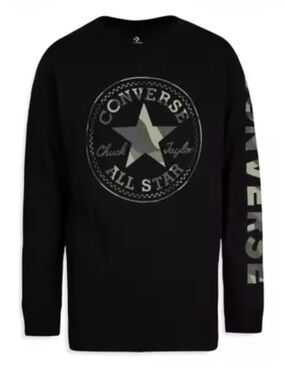 Converse Black Long Sleeve Tee - BNTW - Boy’s Size M - 10-12 years